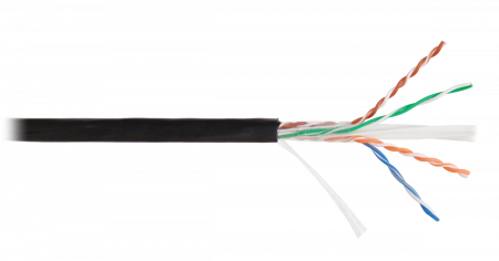 EC-UU004-6-PE-BK Кабель U/UTP 4 пары, Кат.6, медный, внешний, PE -40, 305м
